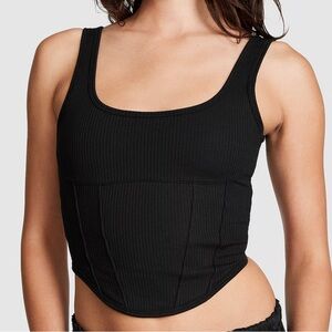 Victoria Secret Black Cinched Corset Top